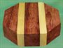 Bowl #397 - Bubinga & Yellowheart Striped Bowl Blank ~ 7 x 2 ~ $25.99